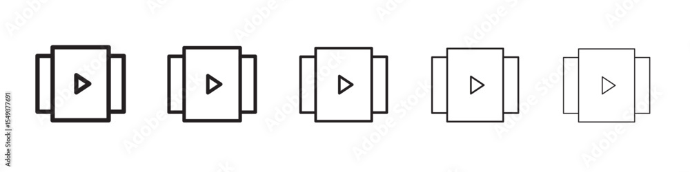 Videos icon vector illustration isolated Videos icon vector illustration isolated
