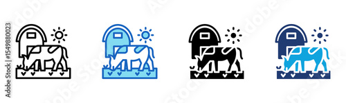 Livestock icon Multi Style Vector Illustration