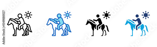 Horse Adoption icon Multi Style Vector Illustration