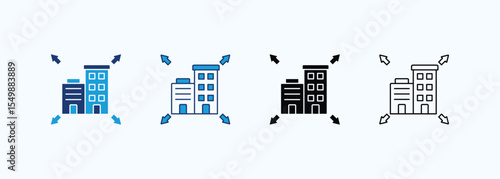 Corporate Restructuring  Icon Set Multiple Style Collection
