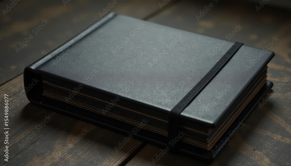 Dark themed instant photo album, sharp black accents, clean lines, display, lines Dark themed instant photo album, sharp black accents, clean lines, display, lines