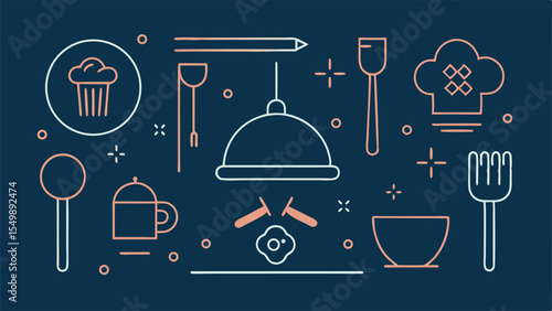 restaurant menu design with cutlery