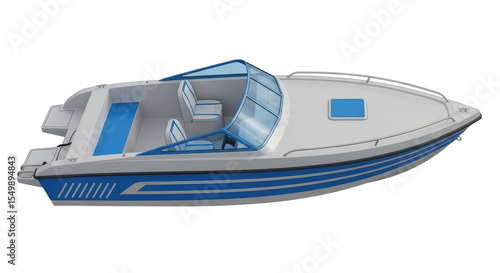 Isolated Motorboat Speedboat