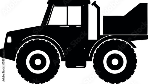 heavy truck isolated on white