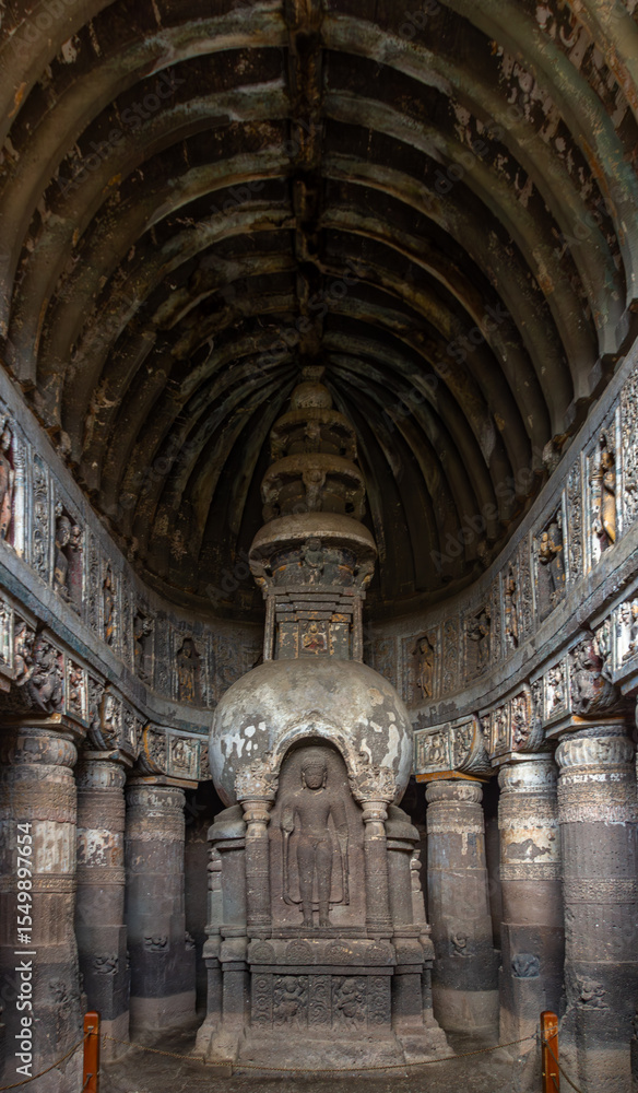 Obraz premium Ancient Chaitya Hall with Grand Stupa