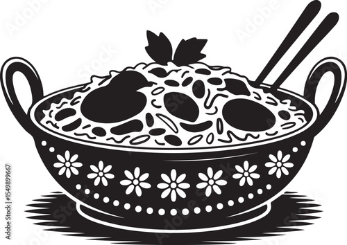 Biryani Plate, Food Silhouette