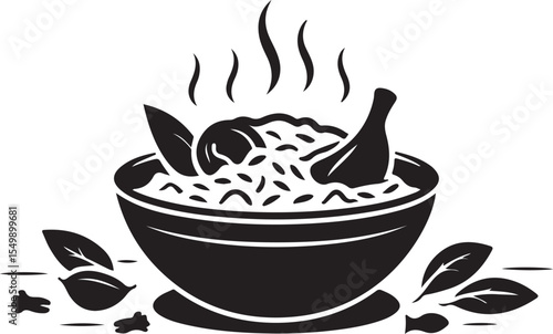 Biryani Plate, Food Silhouette