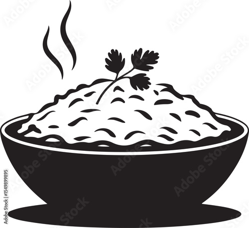 Biryani Plate, Food Silhouette