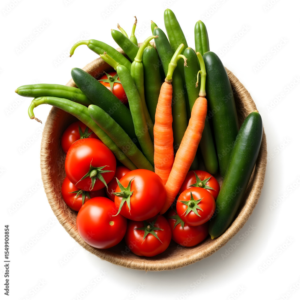Fresh Veggies in Jute Basket Fresh Veggies in Jute Basket