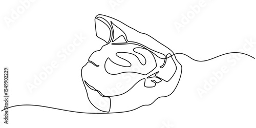 Continuous one line drawing of meat veal, pork, beef, veal steak grill bbq concept in silhouette on a white background, Meat Single Line Icon, Meat product, steak continuous line drawing set. One line