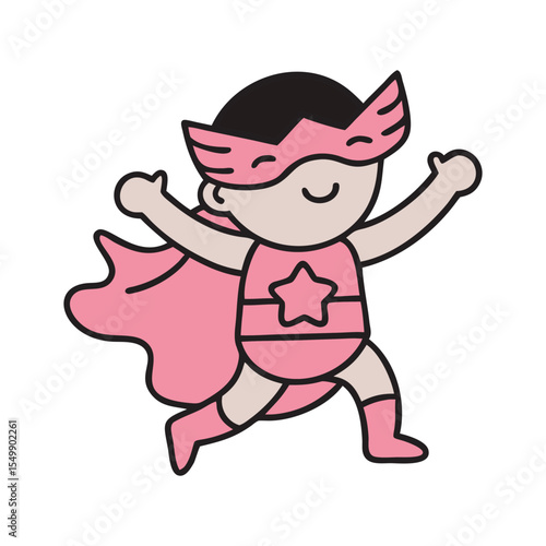 Superhero Kids Dressing Up In Costumes