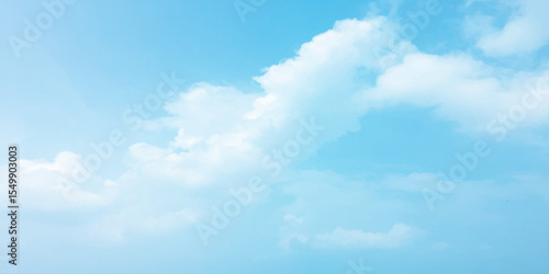 Abstract watercolor blue background. watercolor painting, blue sky overcast above the clouds in horizontal view, beautiful cloudscape for white natural canvas image 