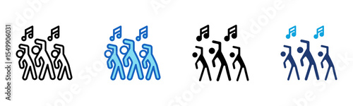 Fitness Classes icon Multi Style Vector Illustration