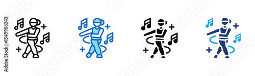 Zumba icon Multi Style Vector Illustration