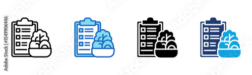 Meal Planning icon Multi Style Vector Illustration