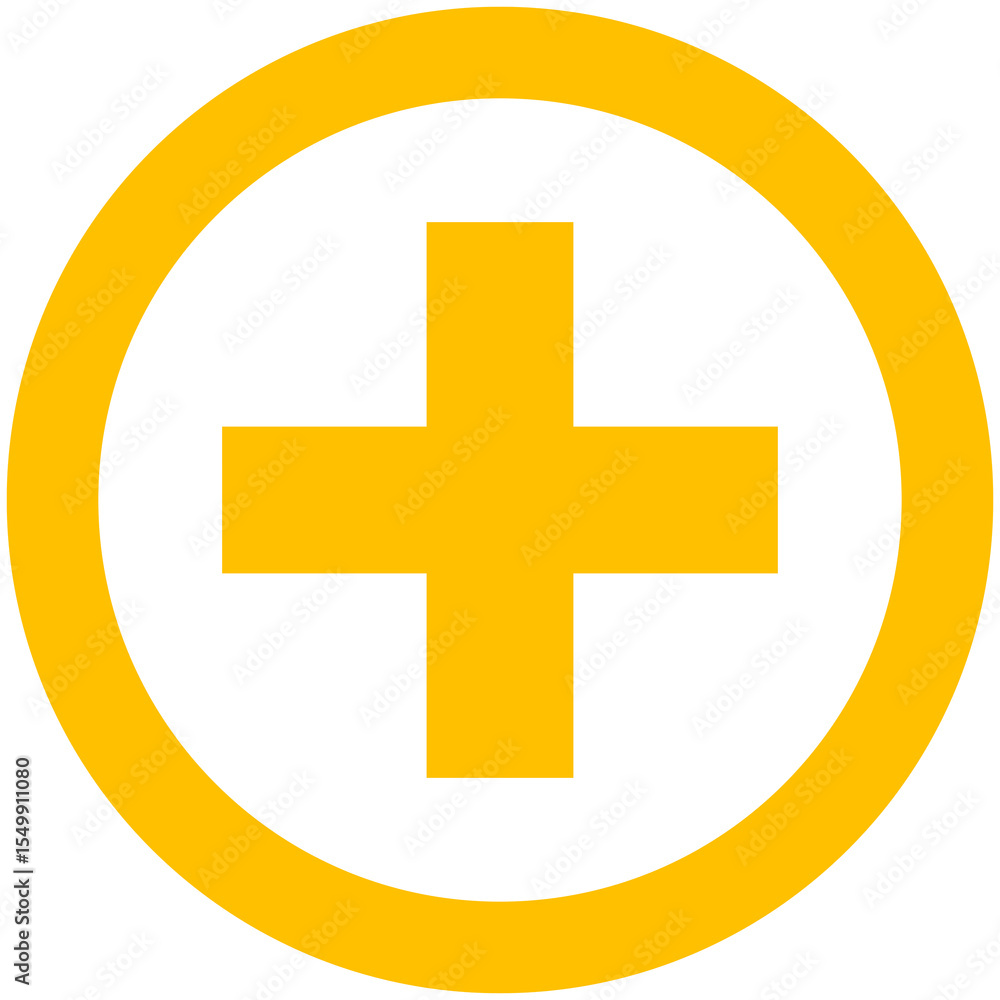 Obraz premium yellow medical icon