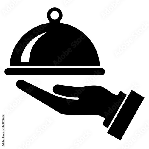 Hand Serving Covered Dish Icon