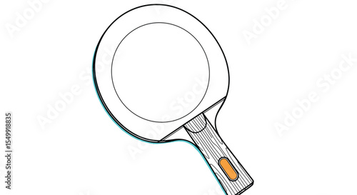 Table Tennis Equipment a Paddles Used in Competitive Sports With Ball Game