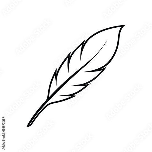 feather line art