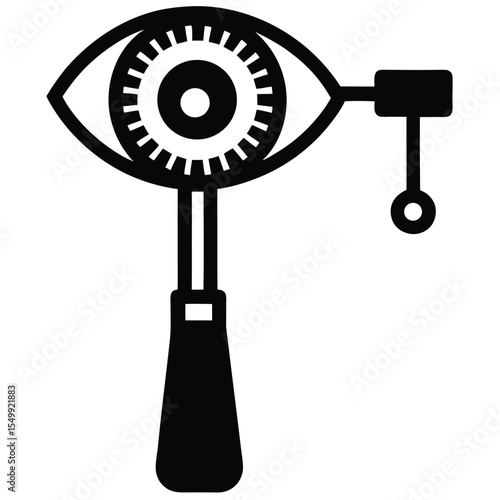 optometrist element isolated tonometer on white background