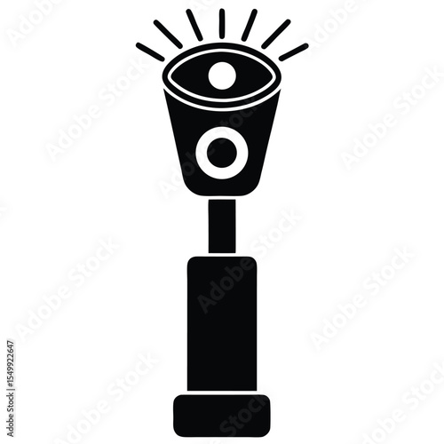optometrist element isolated uv tester on white background