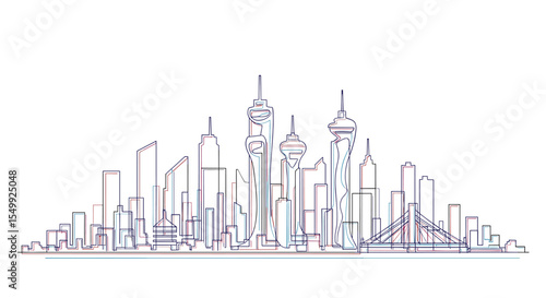 Urban Landscapes A Symphony of City Skylines and Architecture and Infrastructure Development