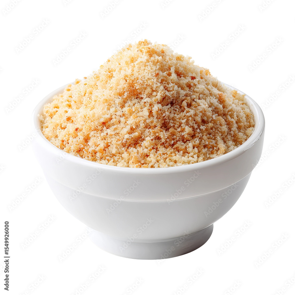 Breadcrumbs in Ceramic Bowl: A close-up studio shot of golden breadcrumbs overflowing from a ceramic bowl, offering a feast for the eyes and culinary inspiration. Breadcrumbs in Ceramic Bowl: A close-up studio shot of golden breadcrumbs overflowing from a ceramic bowl, offering a feast for the eyes and culinary inspiration.
