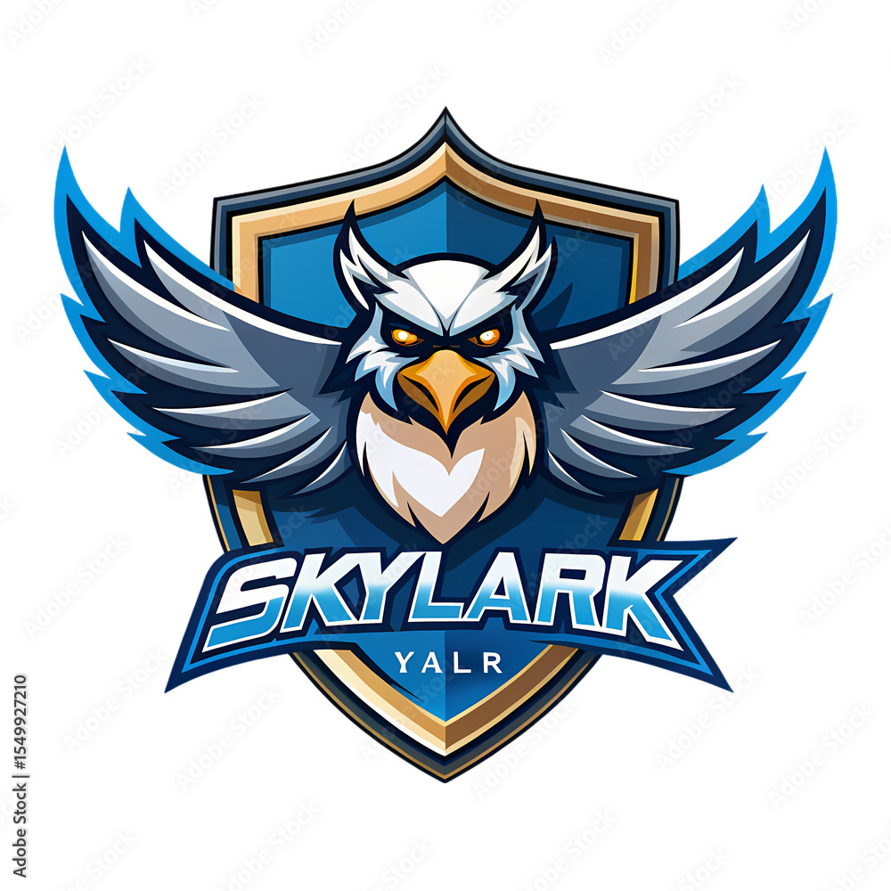 Obraz premium Skylark Esports A Majestic Owl Emblem isolated on transparent baackground