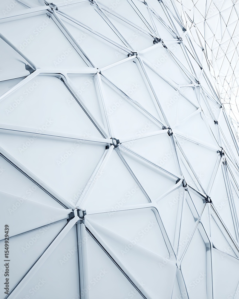 Obraz premium Abstract white geometrical pattern design architecture