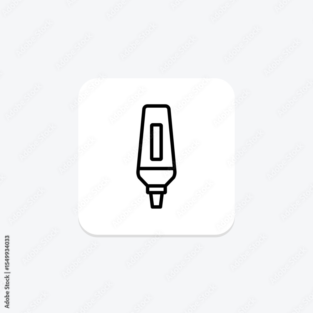 Stick Highlighter, vector, pixel perfect, illustrator file Stick Highlighter, vector, pixel perfect, illustrator file