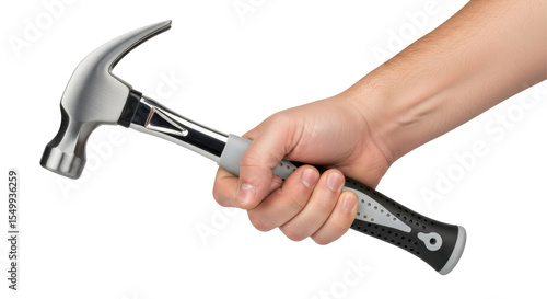 Canvastavla Isolated Hand Holding a Hammer