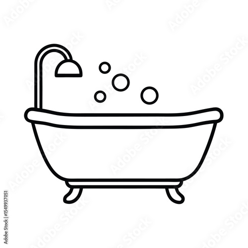 minimalist bath time illustration