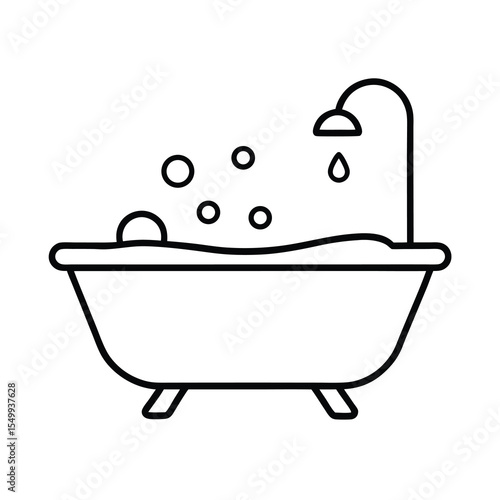 minimalist bath time illustration