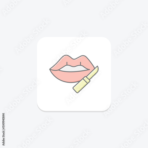 Lip Liner, vector, pixel perfect, illustrator file
