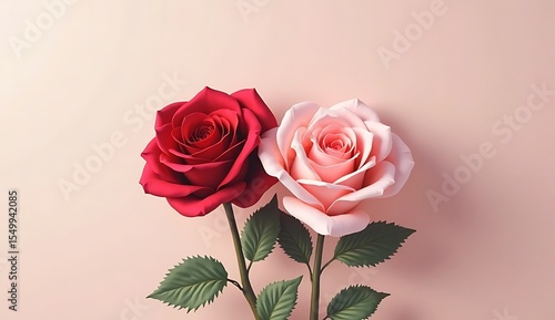bouquet of pink roses on white background