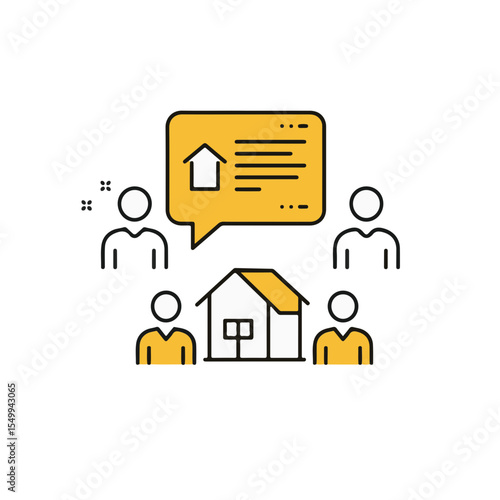 Home buying and discussion about property concept. 