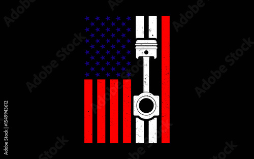 American Flag Muscle Car Patriotic Vintage t-shirt quotes svg design