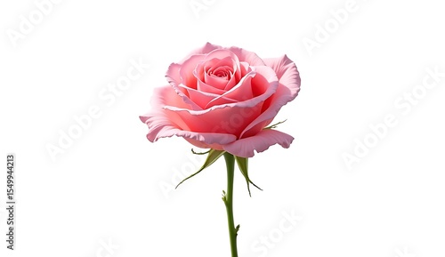 pink rose isolated on white background
