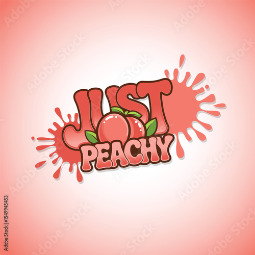 Just Peachy A Sweet and Fruity Logo