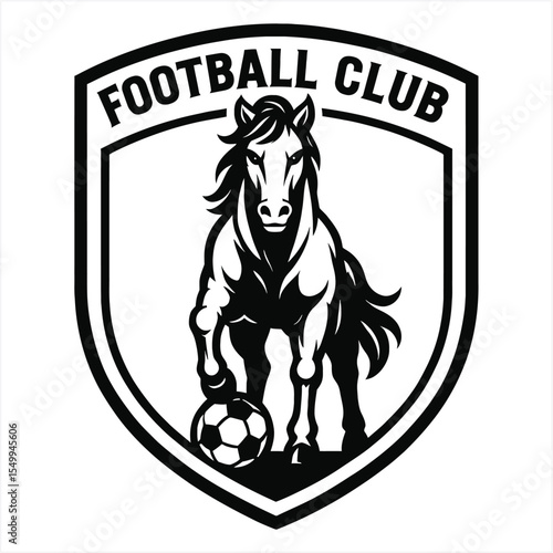Stallion Football Club Mascot Vector Logo