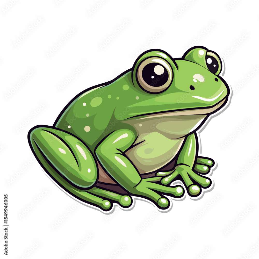 Obraz premium frog vector on white background