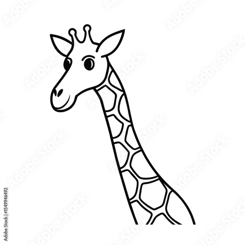 giraffe neck pattern line art illustration