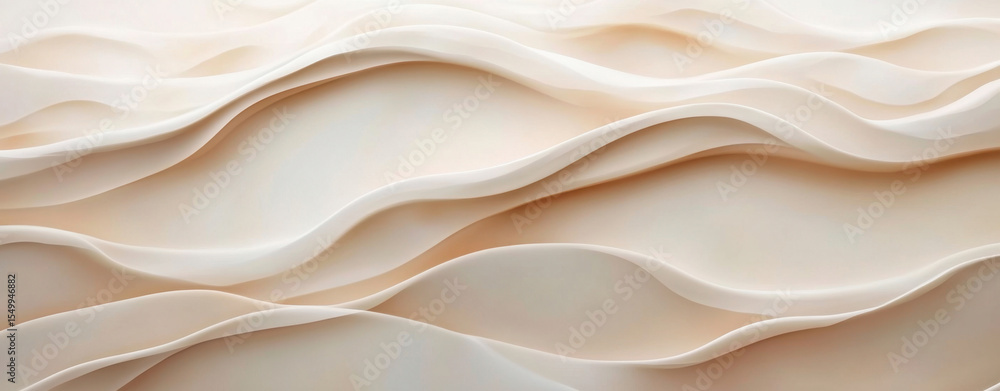 Fototapeta premium Abstract Cream Waves Background Design