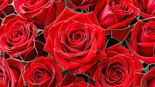 bunch of red roses