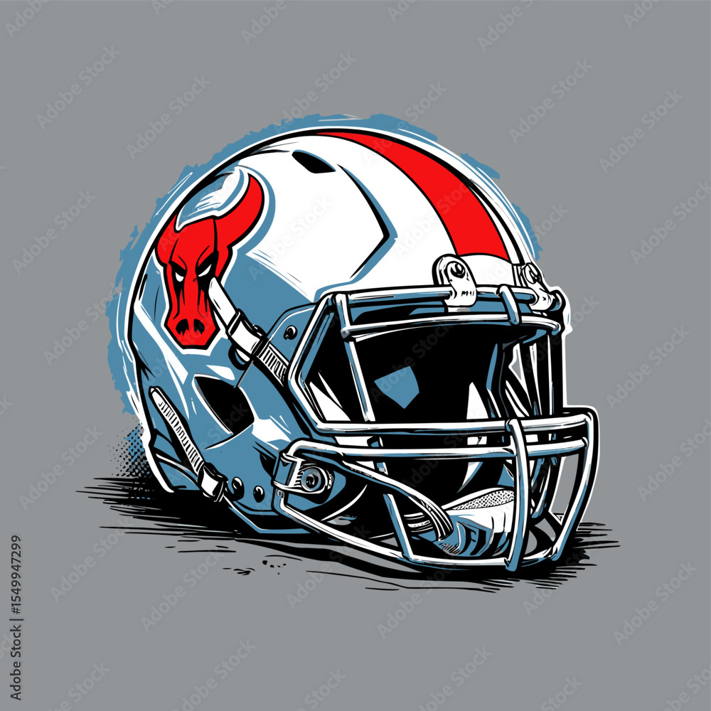 Fototapeta premium American football helmet vector image for design needs