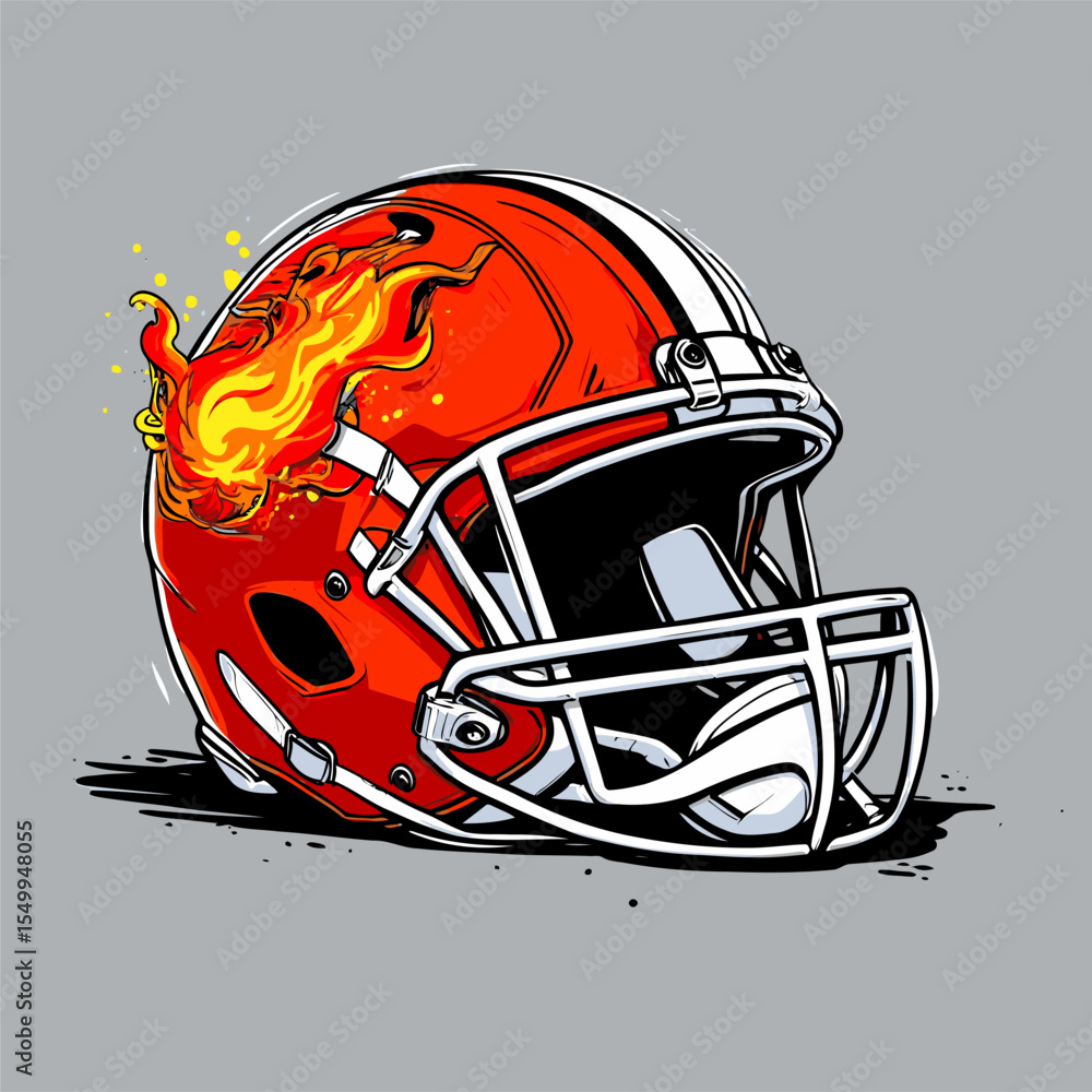 Fototapeta premium American football helmet vector image for design needs