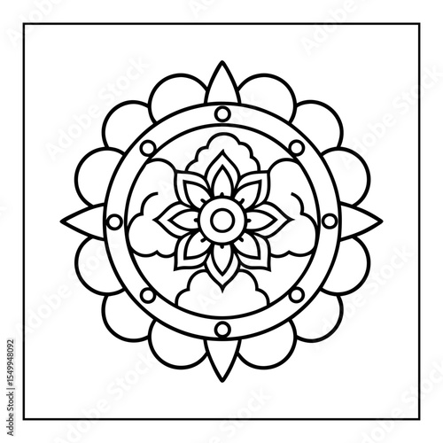 black and white mandala coloring pages