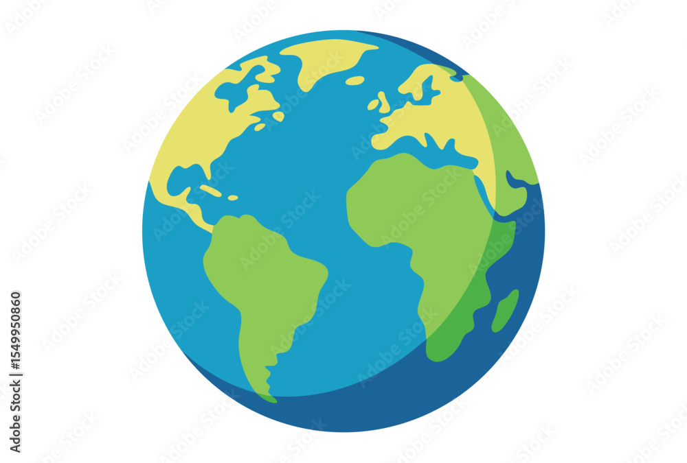 Planet Earth globe vector illustration isolated, world map sphere graphic icon, global earth art Planet Earth globe vector illustration isolated, world map sphere graphic icon, global earth art