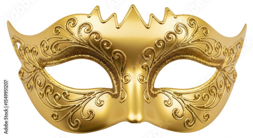 Isolated Gold Masquerade Mask