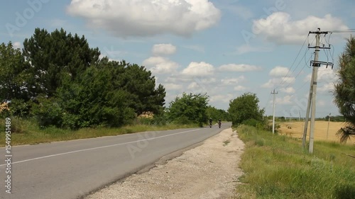 A road with trees on the side
